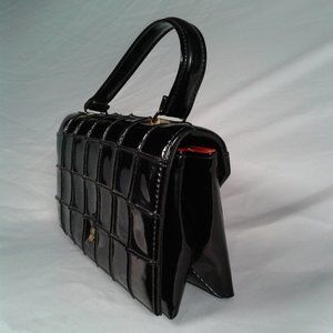 Vintage Verdi Womans Hand Bag Black 9X2X5